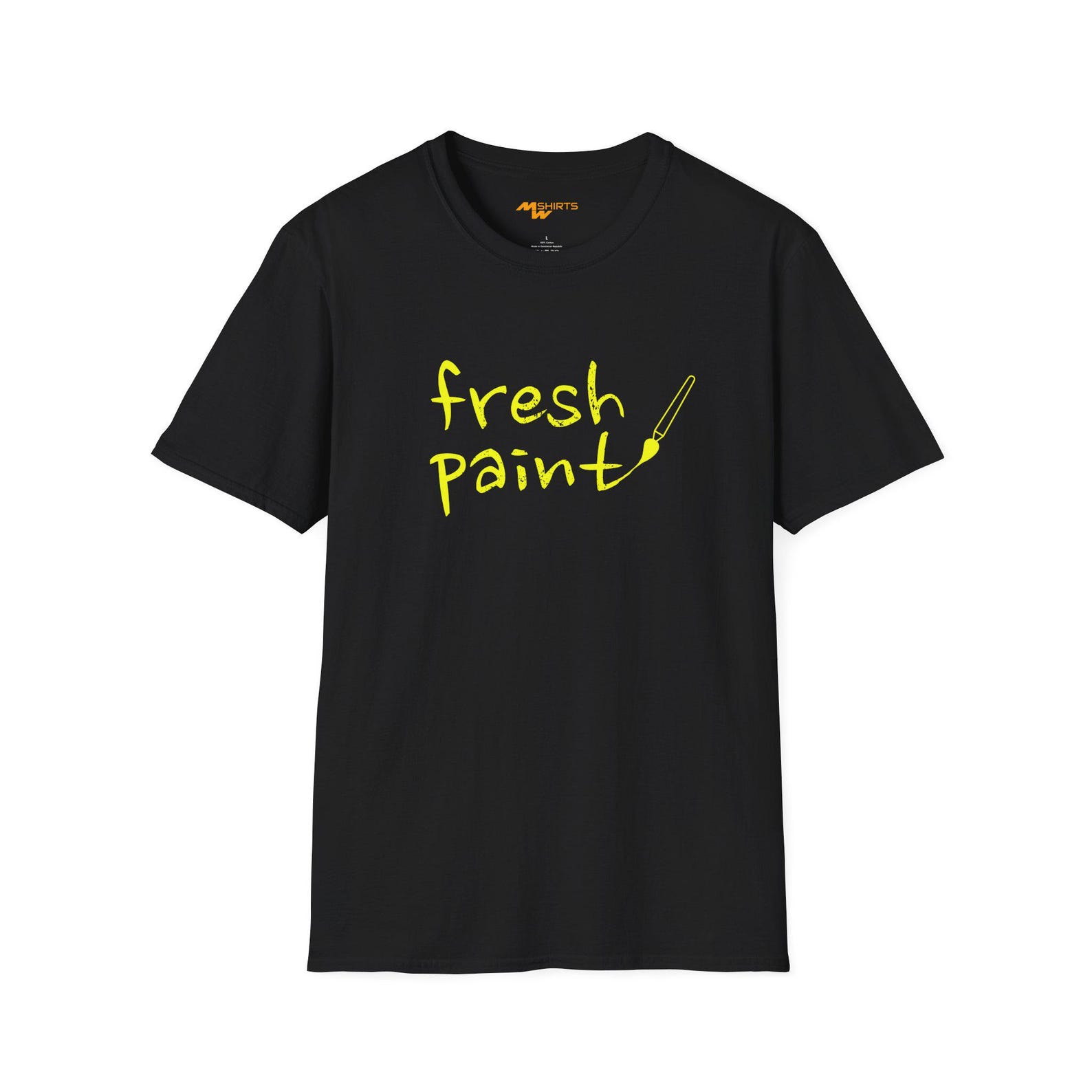 Be careful Fresh Paint - Brushed Art Tee/ Unisex Softstyle T-Shirt 2XL