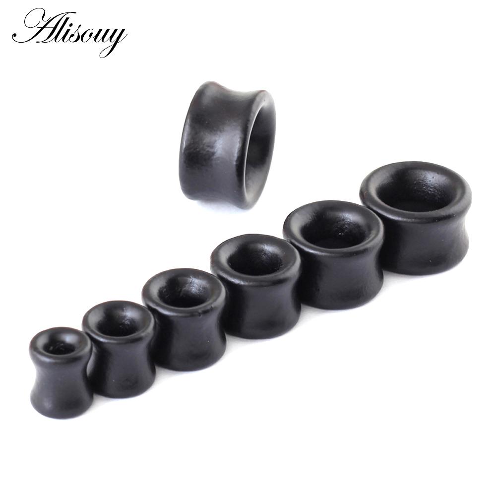 

2 шт., модные беруши для тоннелей плоти, расширитель для пирсинга большого калибра, коричневый бубинга, розовое дерево, 8 мм-20 мм, украшения для пирсинга тела для мужчин 8mm чёрный