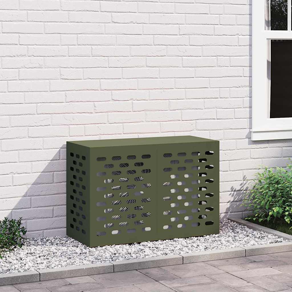 Air Conditioner Cover Olive Green 90 x 40 x 60 cm Steel