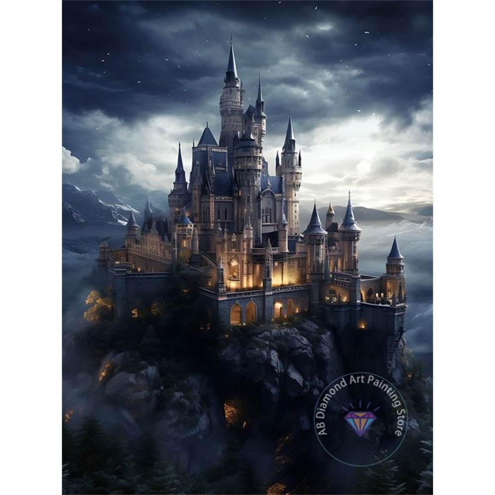 Harry Potter Holwarts Castle Picture Diamond Painting Kit 5D DIY Round Diamond Embroidery Handicraft Home Decor