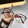 Flat Glasses Street Shot Cat Eye Anti-Blue Light Gradual Change Color Optical Frame Tq5740