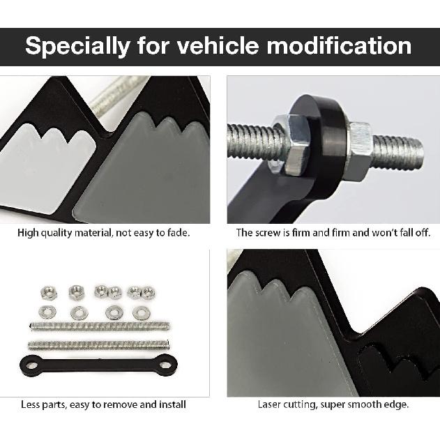 Tri-Color Grille Badge Logo Decoration Emblem for car Truck Label Tacoma 4Runner Tundra Rav4 Highlander's T-G3Y Three-Color Badge Logo Barbecue Grill