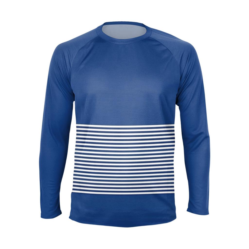 Men's Fashion Printed Raglan Long Sleeve Sports Top
