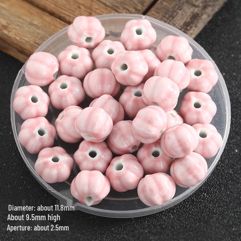 DIY Retro Ceramic Pumpkin Beads Bracelet Accessories - Handmade Jewelry Stringing & Weaving Materials
