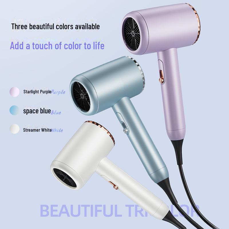 High-Power Blue Light Hair Dryer with Hot/Cold Settings for Home & Dorm Use
