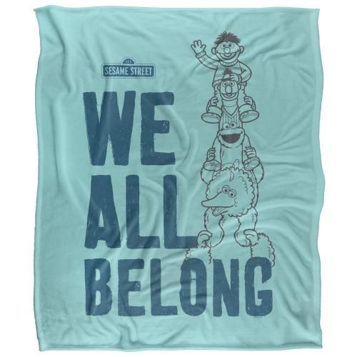 Sesame Street We All Belong Silky Supersoft Blanket