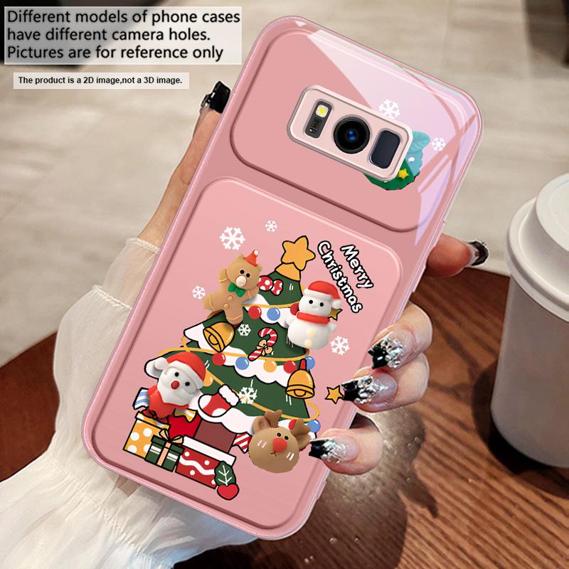 

Мультяшна ялинка Для Samsung S25 S25 Edge S25Ultra S8 9 S10 20 U ltra S21 Pro 22 Plus S23 FE S24 Ultra Скляний чохол для телефону Galaxy S23+