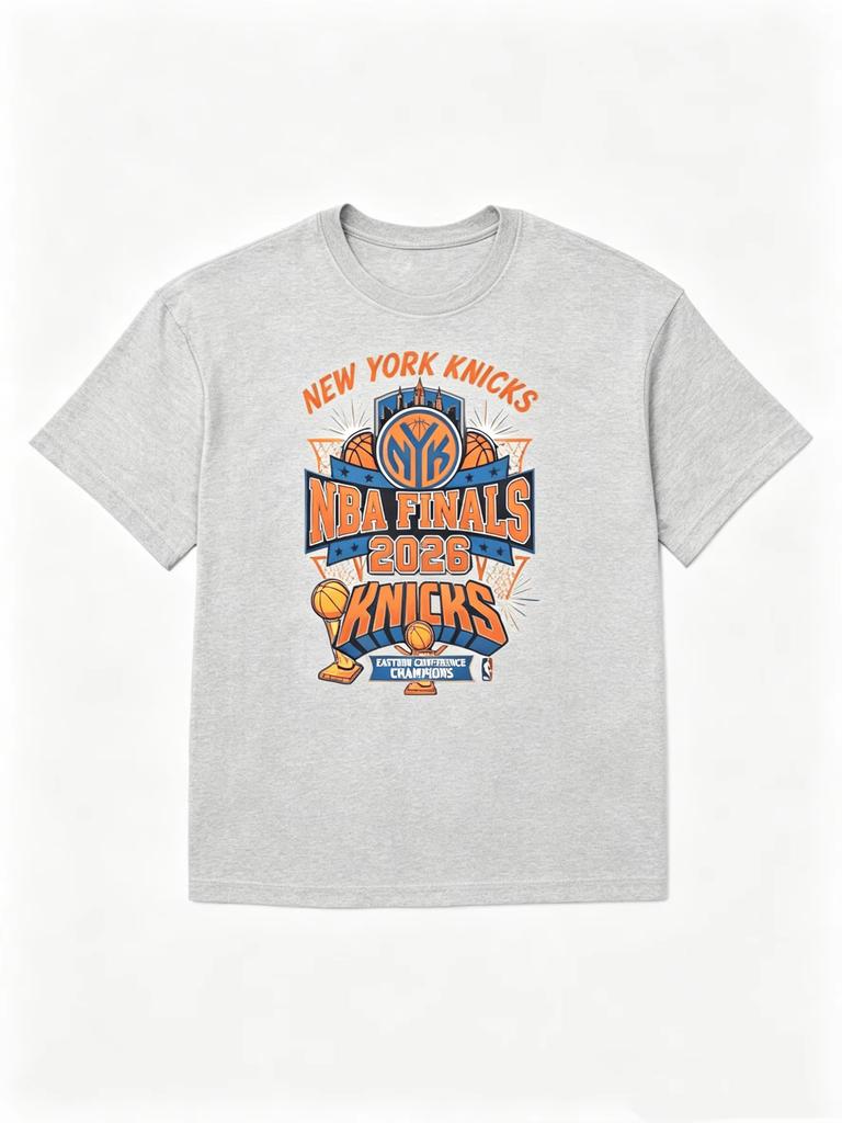 2026 New York Knicks Championship Singer Themed T-shirt, Men's Fashion Cotton Y2K Sheer Summer T-Shirt