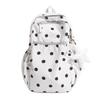 Schoolbag Korean new niche polka dot backpack travel high value college student schoolbag simple foreign lightweight backpack