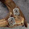 Exaggerated Personality Geometric Vortex Spiral Drop Dangle Earrings Retro Creativity Hip Hop Rock Street Jewelry Accessory