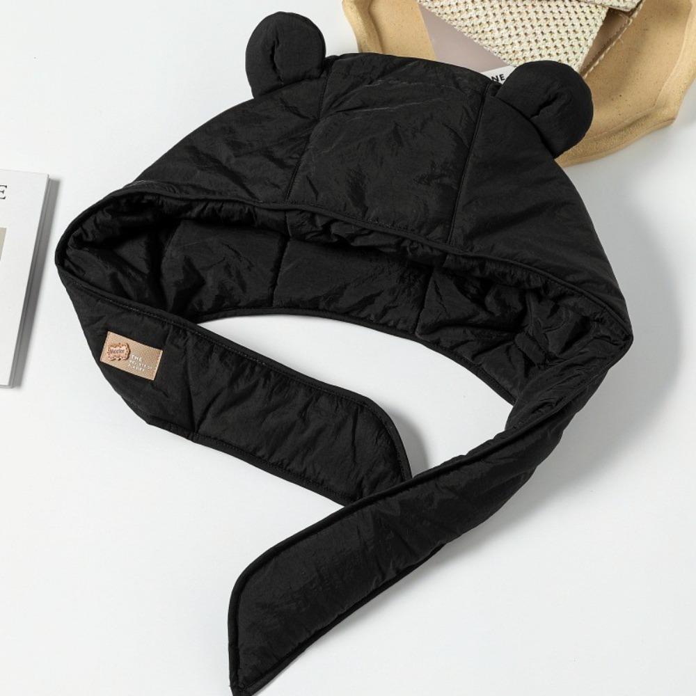 

Thickened Down Cotton Pullover Hat Cold Resistant Ski Lei Feng Hat Leisure Winter Pilot Hat Female