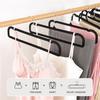10CS Velvet Hangers Non Slip,Black Thin Space Saving Clothes Hanger for Closet Storage, Bra Jean Pants Organizer