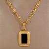 Titanium Steel Cold Wind Square Personality Minimalist Wind Furnace Real Gold Necklace Female Collarbone Chain