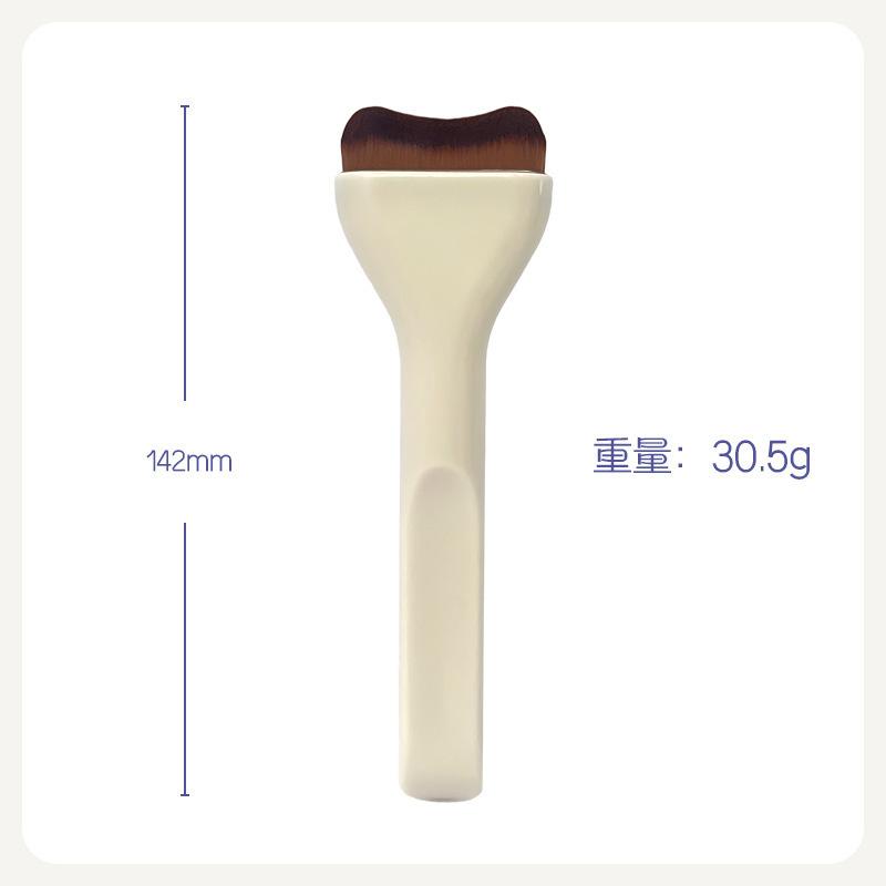 Ultra-Thin Wide Tongue Foundation Brush – Soft Bristle Flat Blending Brush for Seamless Base & Concealer, Minimal Product Waste