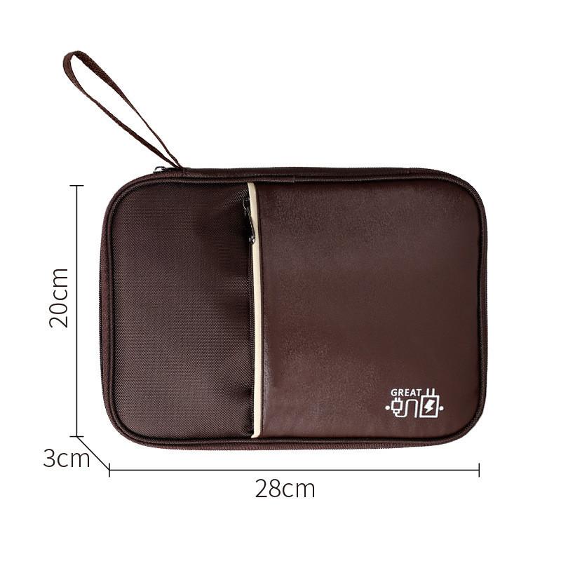 

Storage Case Earphone Multifunctional Organizer Bag Handbag Portable Convenient кофейный