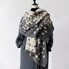 Autumn And Winter Floral Floral Brocade Printing Simple And Versatile Women'S Imitation Cashmere Warm Scarf Temperament Shawl Scarf