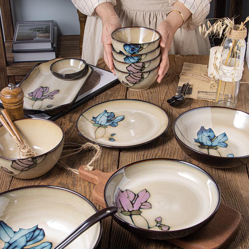 Zhishi European Style Floral Ceramic Plate