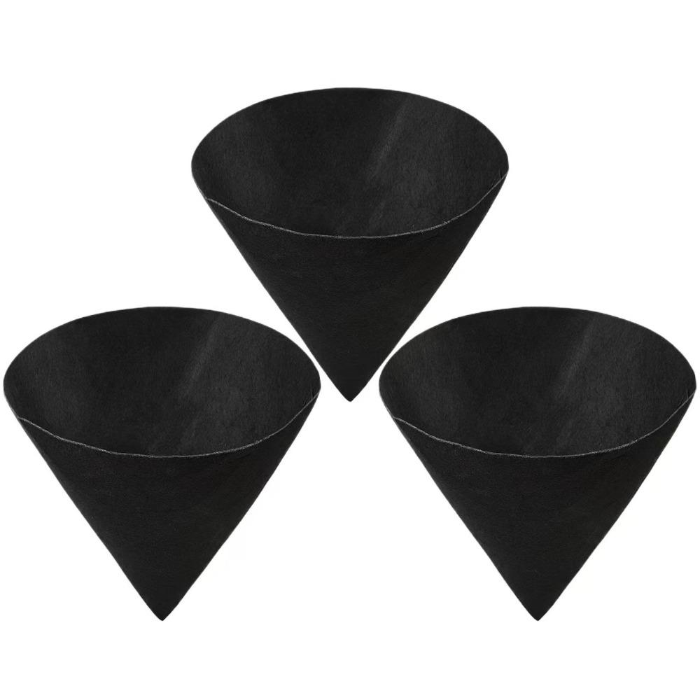 3pcs Breathable Cone Shaped Liners Reusable Eco-Friendly Felt Gardening Mats Black Planter Basket Liners Outdoor Gardening