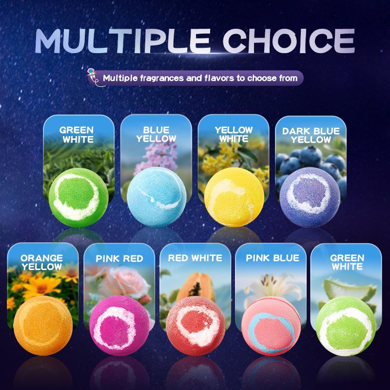 Planet Fragrance Bath Salt Ball 9-piece Set, Deep Cleansing Body Bath Salt Ball Skin Care Products