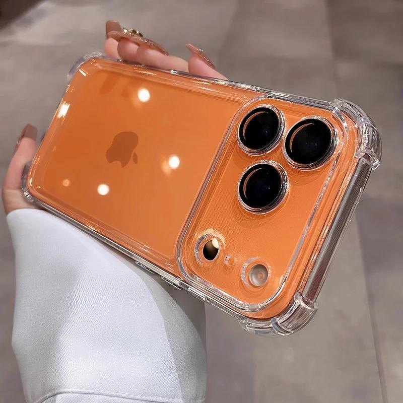 

Electroplate Shockproof Transparent Phone Case For For Iphone 17 Pro Max 17Pro 17Air Lens Protector Bumper Cover For For Iphone17 For iPhone Air