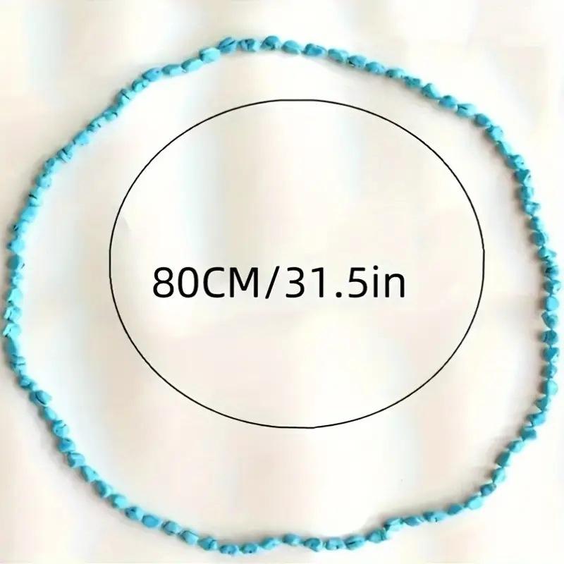 Collana Lunga Infinita con Perline Turchesi per Donne Ragazze Adolescenti Boho Lunga Annodata Pietra Collane Multifiilo Stratificate Gioielli Fatti a Mano