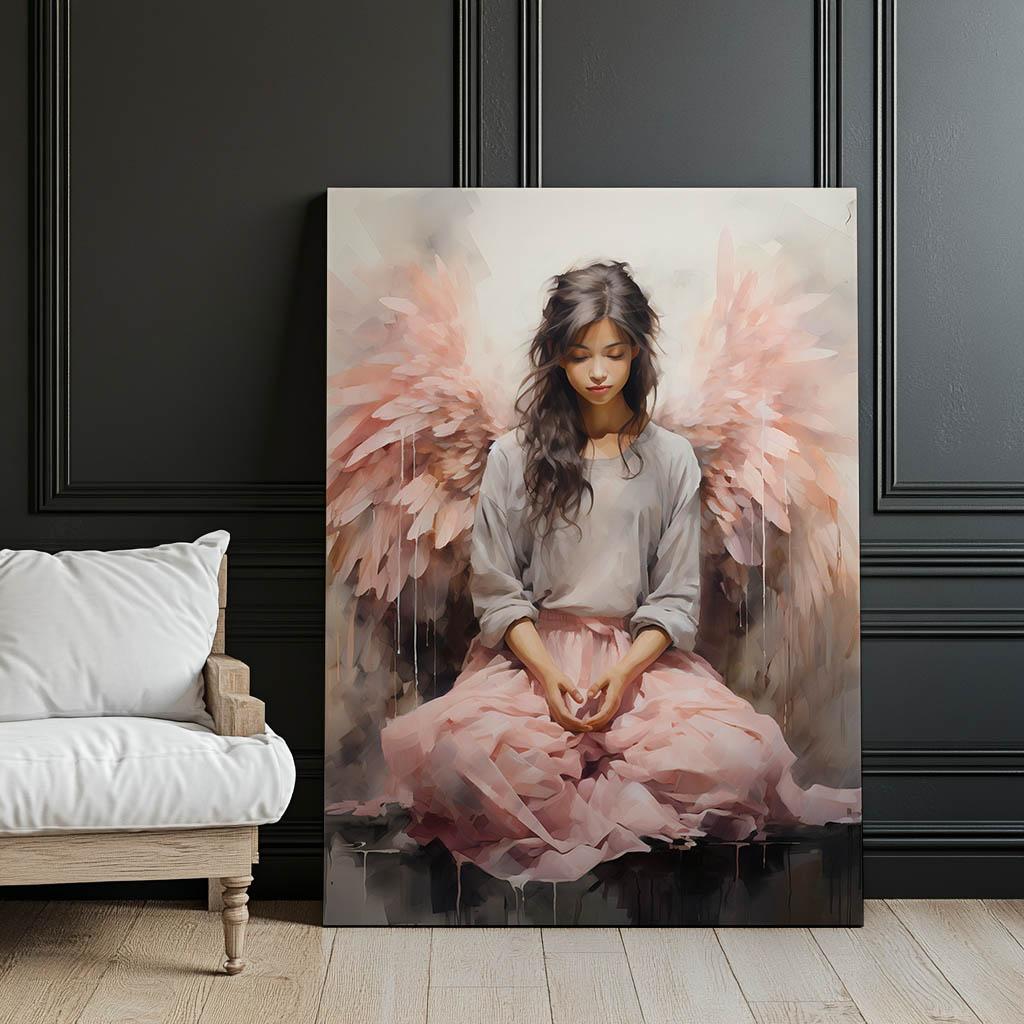 Ukojenie W Modlitwie Ukojenie W Modlitwie, 70X100 Cm, Rama Aluminiowa Złota, Papier Matowy 230 Gsm