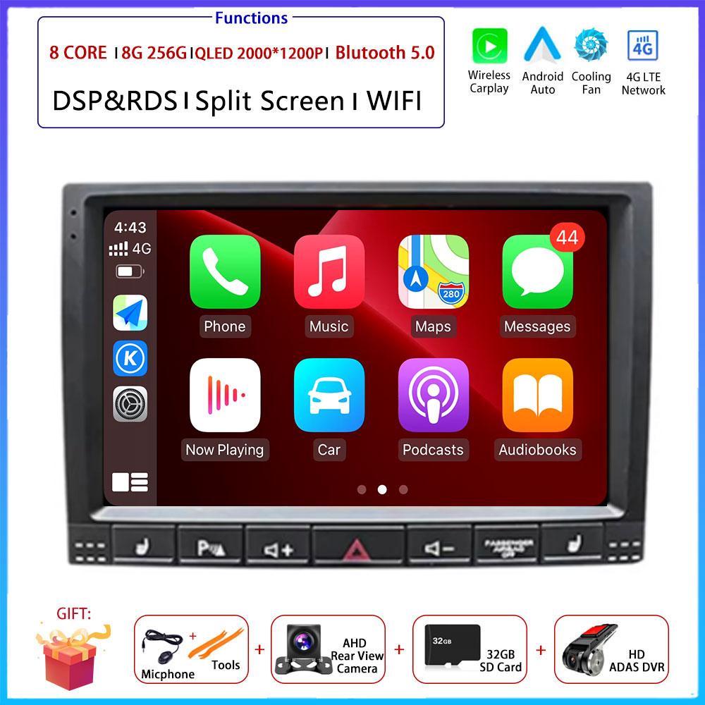 9"4G Android OS For Volkswagen VW Touareg 2002 - 2012 Car Radio Stereo Multimedia Video GPS Navigation Player QLED Screen BT 5.0