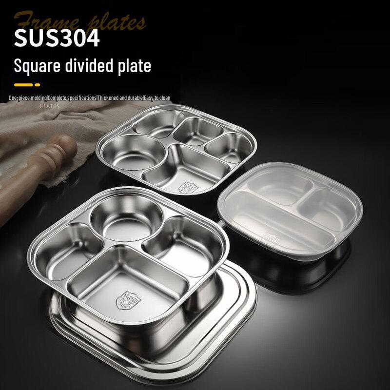 NHZHIW 304 Edelstahl geteilte Essensschale