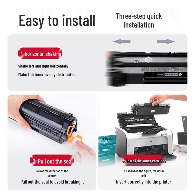 Deli Compatible HP 88A (CC388A) Black Toner Cartridge