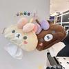 Rilakkuma Plush Tissue Box Soft Fluffy Hanging Bear Tissue Holder Cute Portable Holder Creative Home/Car Paper Storage Container