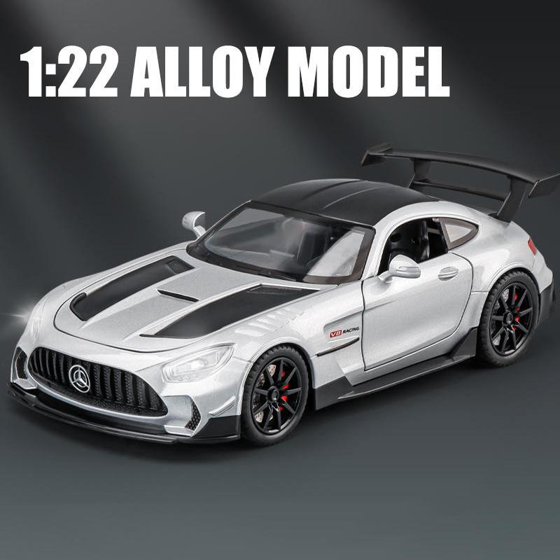 1/24 Benz GTR Alloy Model Car Toy Diecasts Casting Sound and Light Car Toys for Children Vehicle