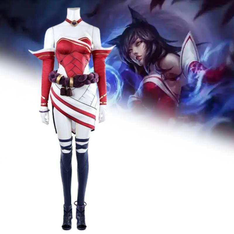 Cosplay Ahri Costume Anime Dress Halloween Roleplay Gifts Performance Stage