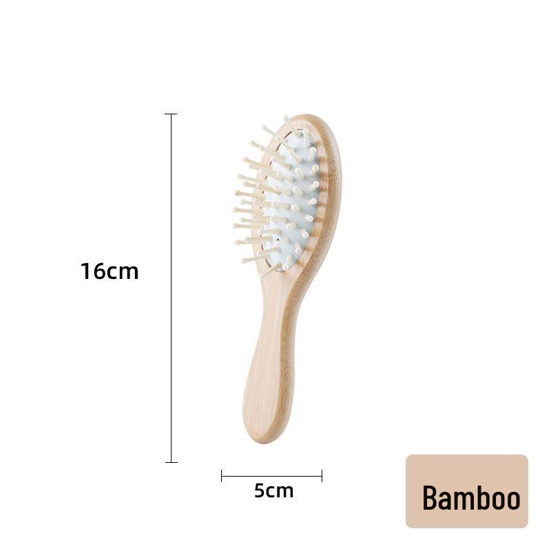 

Wooden Wide Tooth Cushion Comb–Massage & Fluff for Scalp & Head