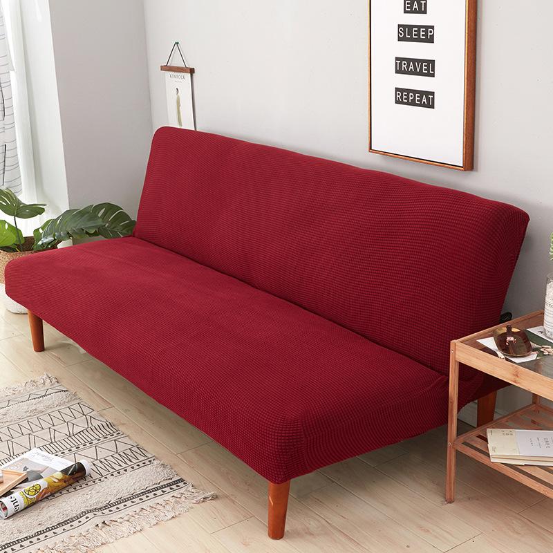 Velvet Full Covered Sofa Mattress Cover Simple Folding Without Armrest Stretch Sofa Cover Cover Fabric All-Inclusive Universal