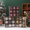 9Pcs/box Golden Christmas Ball Decor Christmas Tree Ornaments Christmas Ball Suit Shatterproof Flash Hanging Balls Decor New