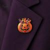 Clothes Decorative Brooch Halloween Pumpkin Candy Bowl Brooch, Rhinestone Pin Holder Lapel Pin, Costume Jewelry Clothing Accessories Accessory