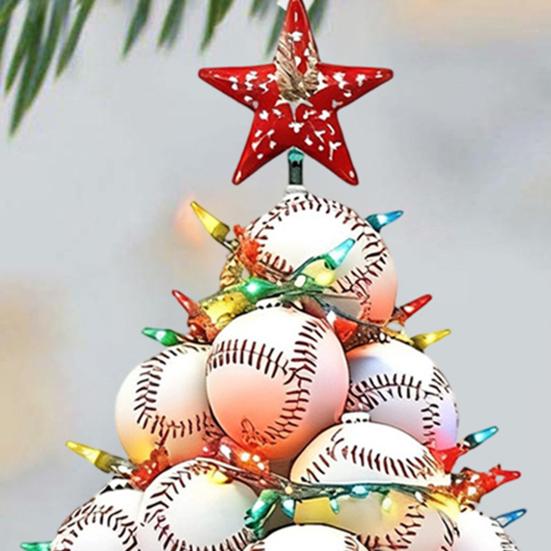 Christmas Tree Ornament Stacking Chicken/Coffee/Tennis Ball Christmas Ornament 2D Acrylic Hanging Decoration for Holiday Home Decor
