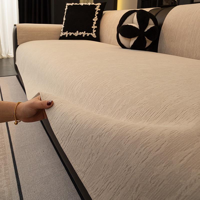 Temu Chenille Sofa Cushion Four-Season Universal Non-Slip Sofa Seat Cushion Simple Solid Color Export Sofa Cover