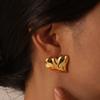 Minimalist Fashion Stainless Steel Heart Shape Stud Earrings For Women Gold Color Heart-Shaped Earring Fashion Jewelry Giftss