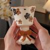Retro ceramic water cup goblet birthday gift girls mug souvenir household high-value coffee cup