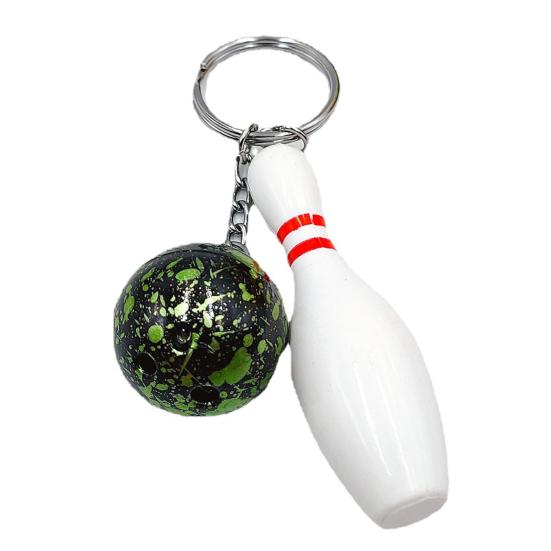 Car Key Chain Bowling Mini Ball Shape Smooth Surface Key Ring Easy Installation Sports Keyring Pendant Man Women Gift