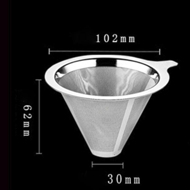 Funnel Coffee Filter Dripper Filter Tea Strainer Mesh Pour Over Cone New 2018