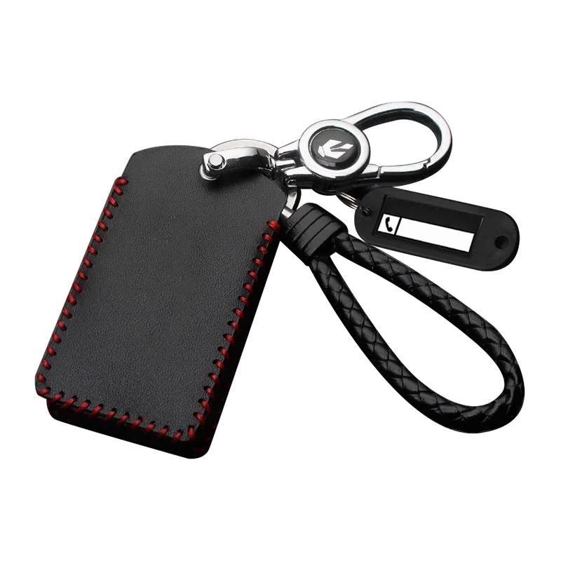 Fit For Volvo Ex30 Auto Key Fob Cover Smart Protective Case Bag Housing Key Ring Ring Mount Remote Auto Accessories Handmade Genuine Genuine Leather