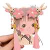 Ancient Girls Velvet Headwear New Year Headdress Kids Barrettes Rabbit Tassel Hair Clips Children Hairpin Hair Accessories