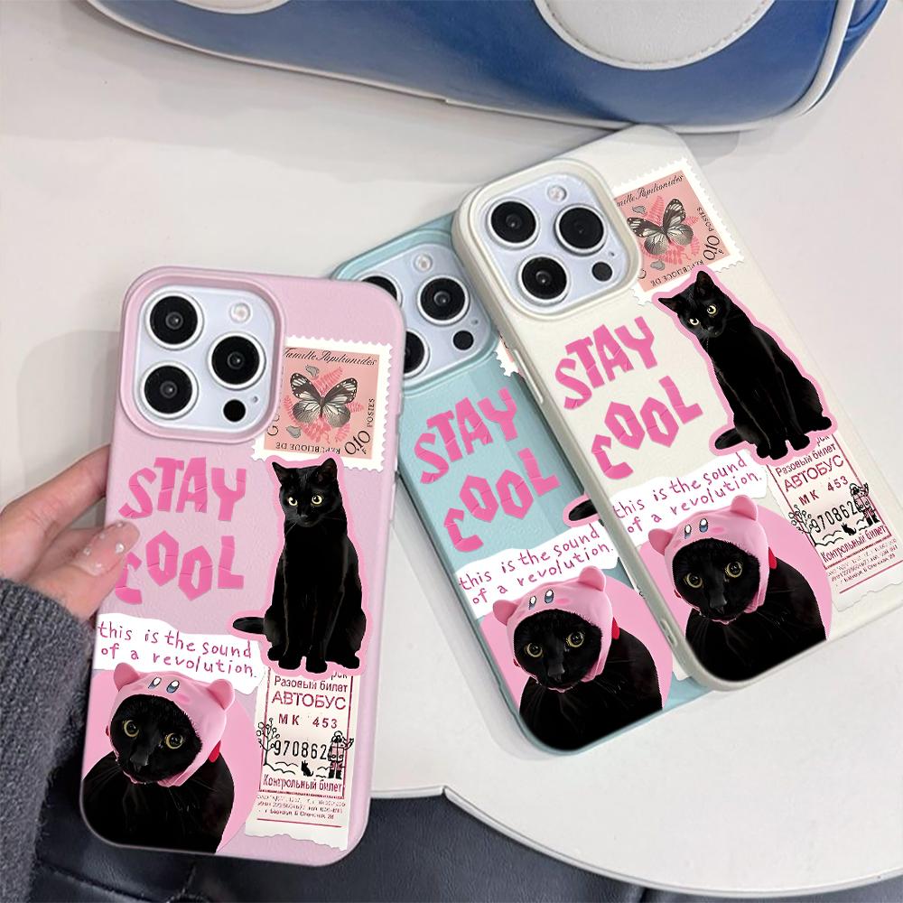 Bowtie Cat  Phone Case For IPhone 17 16 15 Plus 11 13 12 14 Pro Max 16e 17 Air Soft  Silicone Cover Shockproof Cases