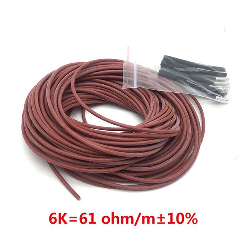 6K Prémiový silikonový topný kabel z uhlíkových vláken pro DIY topná řešení