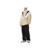 Reebok Giacca Antivento Bicolore a Blocchi con Collo Alto Twin Vector Confortevole Traspirante con Zip Intera Giacca Unisex Beige REJU4EJ39I2