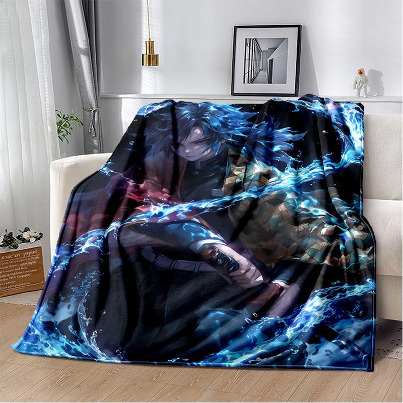 30 Style Demon S-Slayer Cartoon  Kamado Nezuko Anime Blanket,Soft Throw Blanket for Home Bedroom Bed Sofa Travel Office Kids
