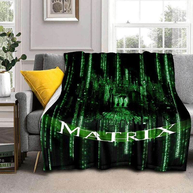 1pc Matrix: The Beginning Cartoon Blanket,Portable Throw for Travel & Camping, All Season Cozy Blanket,Ideal Gift