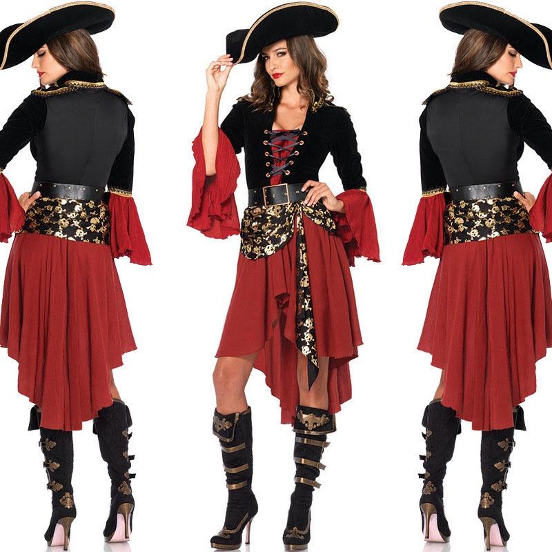 Exquisite Women Adult Pirate Costume For Halloween And Carnival Celebrations